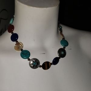 Southwest Multi Gem & Silver Necklace